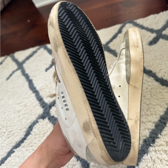Golden Goose  with gold glitter star and ice-gray suede inserts size 40 - Picture 5 of 9